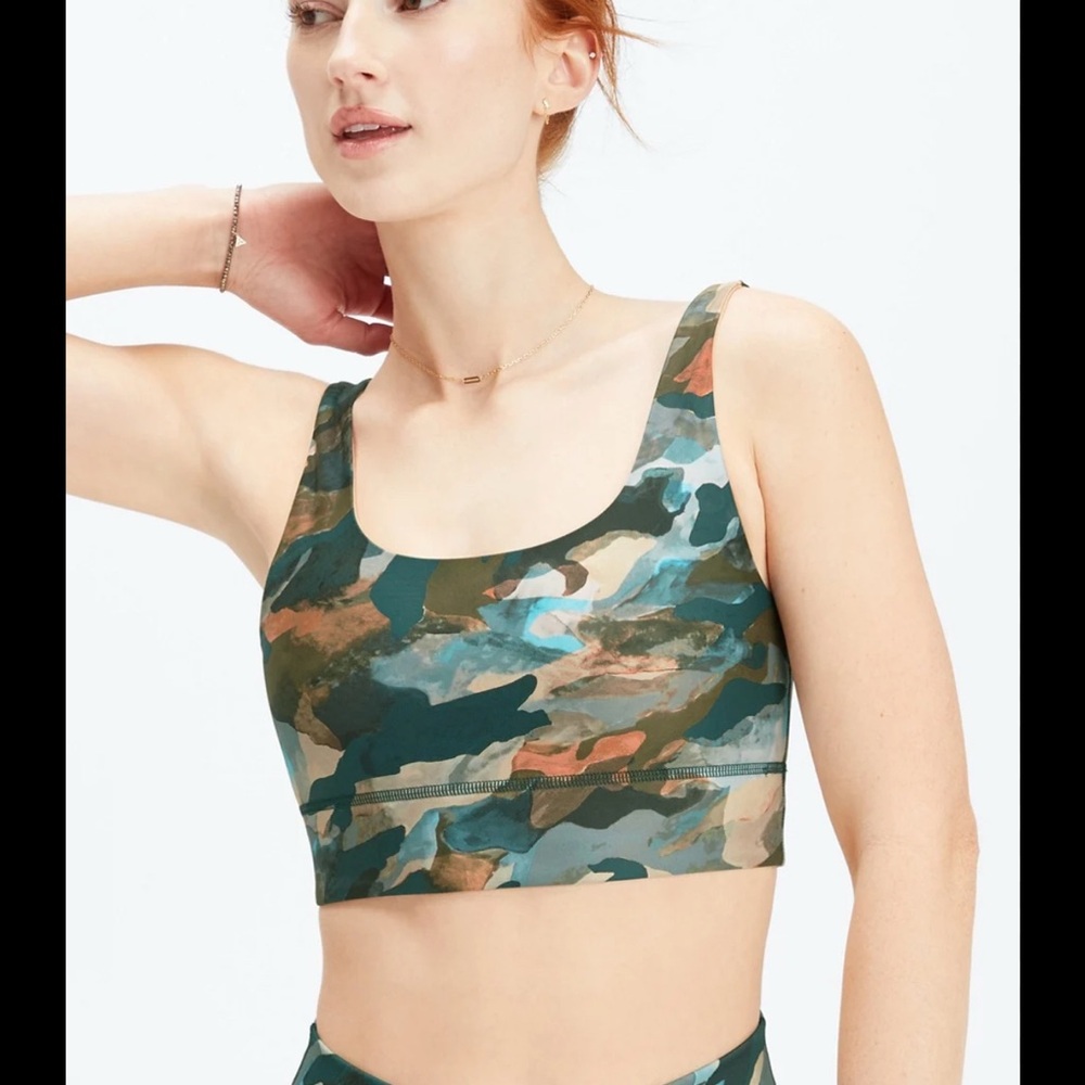 Fabletics Multicolor Camouflage Sports Bra